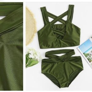 NWT SHEIN Army Green Bikini